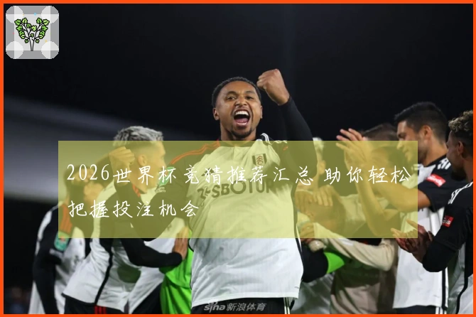 2026世界杯竞猜推荐汇总 助你轻松把握投注机会
